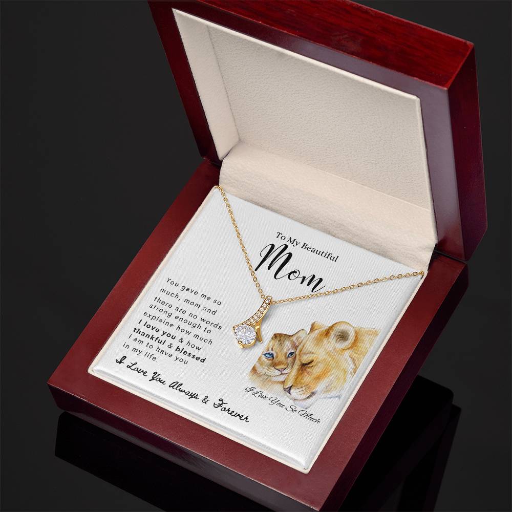 To My Beautiful Mom | Alluring Beauty Necklace | Mother's Day Gift