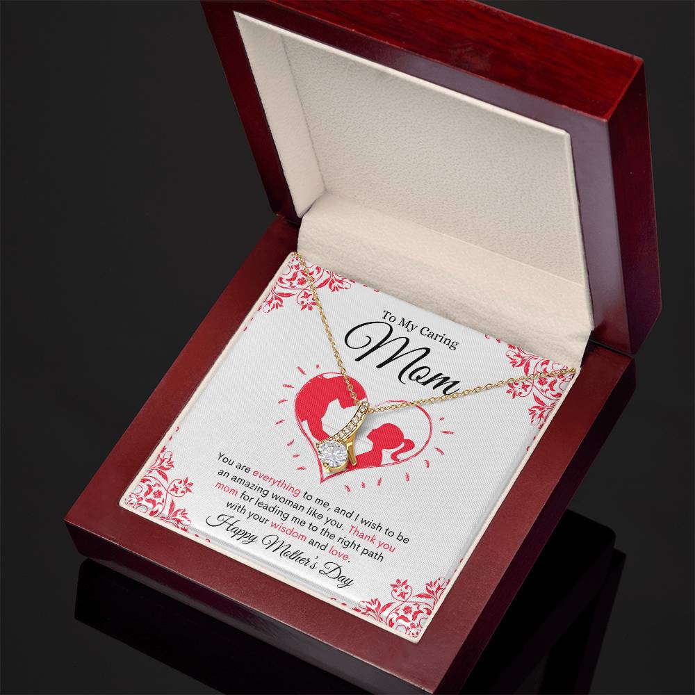 To My Caring Mom | Alluring Beauty Necklace | Mother's Day Gift | Happy Mother's Day