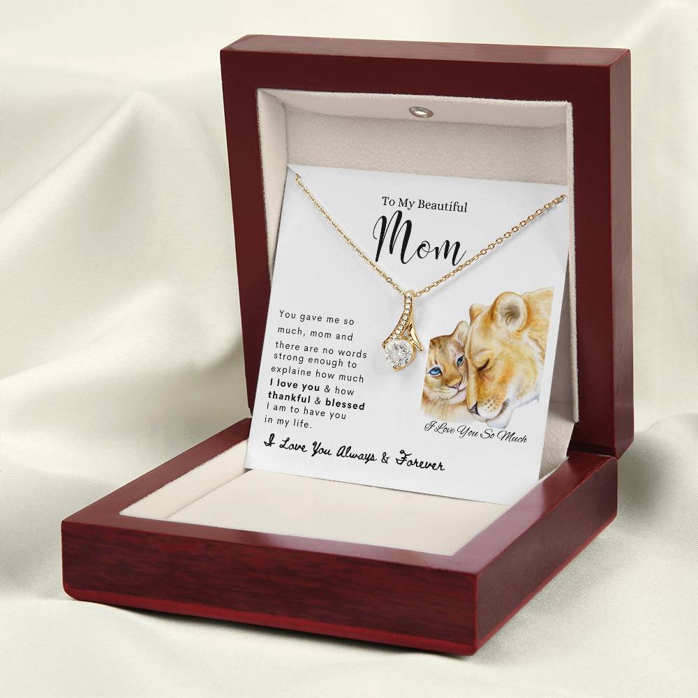 To My Beautiful Mom | Alluring Beauty Necklace | Mother's Day Gift