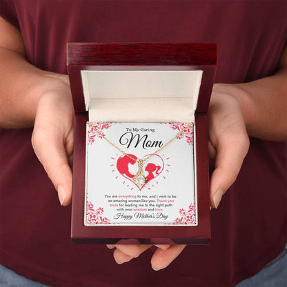 To My Caring Mom | Alluring Beauty Necklace | Mother's Day Gift | Happy Mother's Day