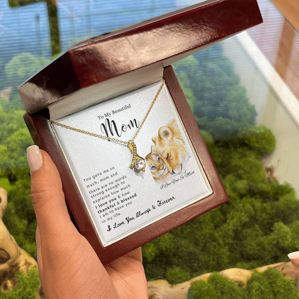 To My Beautiful Mom | Alluring Beauty Necklace | Mother's Day Gift