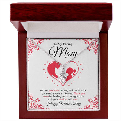 To My Caring Mom | Alluring Beauty Necklace | Mother's Day Gift | Happy Mother's Day