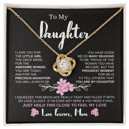 To My Daughter | Love Knot Necklace | Necklace For Daughter | From Mom | To Daughter