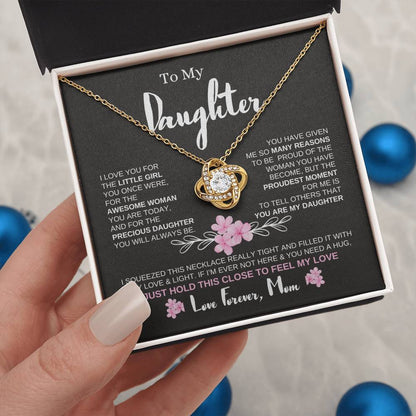 To My Daughter | Love Knot Necklace | Necklace For Daughter | From Mom | To Daughter