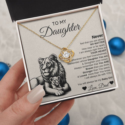 To My Daughter Love Knot Necklace | Never Forget That I Love You | Gift From Daddy | I love You