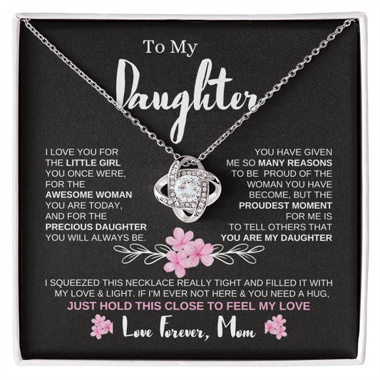 To My Daughter | Love Knot Necklace | Necklace For Daughter | From Mom | To Daughter