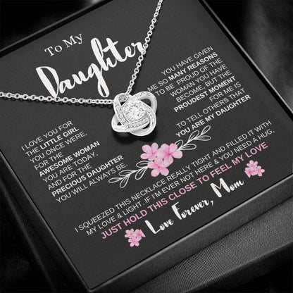 To My Daughter | Love Knot Necklace | Necklace For Daughter | From Mom | To Daughter