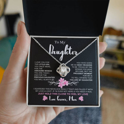 To My Daughter | Love Knot Necklace | Necklace For Daughter | From Mom | To Daughter