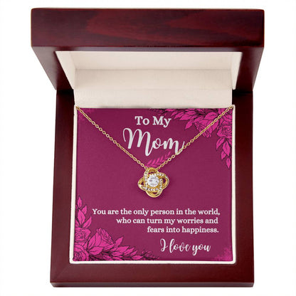 To My Mom | Floral | Love Knot Necklace | Necklace For Mom | I Love You Forever