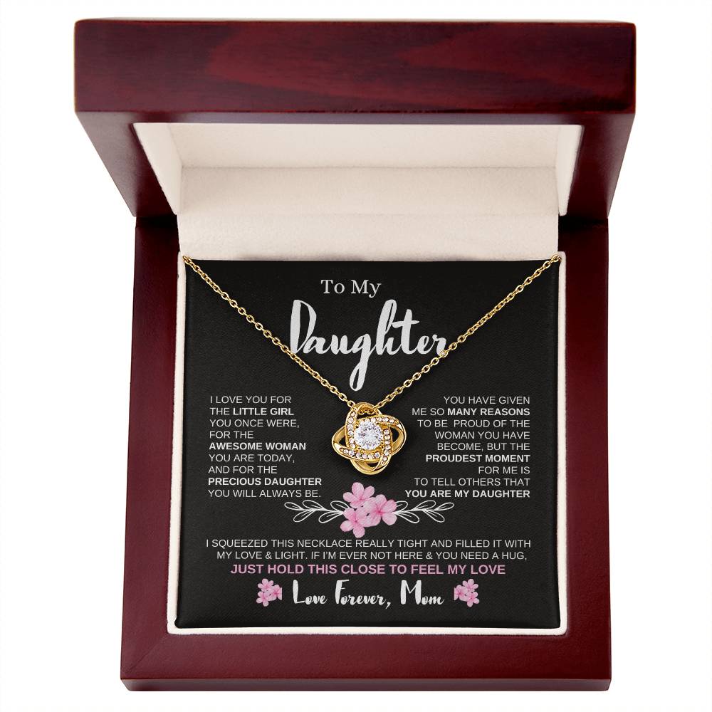 To My Daughter | Love Knot Necklace | Necklace For Daughter | From Mom | To Daughter