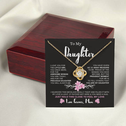 To My Daughter | Love Knot Necklace | Necklace For Daughter | From Mom | To Daughter