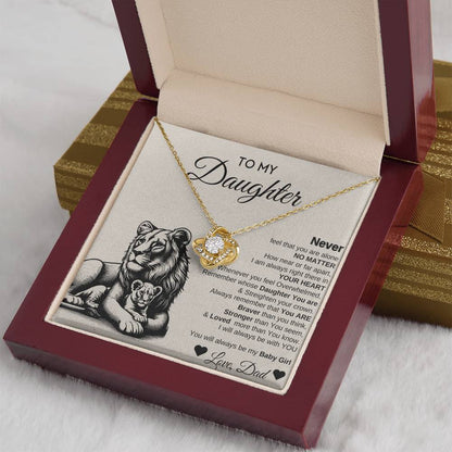 To My Daughter Love Knot Necklace | Never Forget That I Love You | Gift From Daddy | I love You