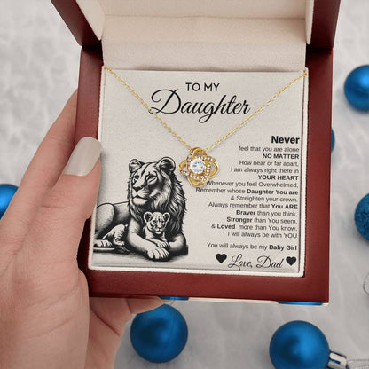 To My Daughter Love Knot Necklace | Never Forget That I Love You | Gift From Daddy | I love You