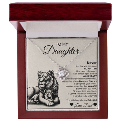 To My Daughter Love Knot Necklace | Never Forget That I Love You | Gift From Daddy | I love You