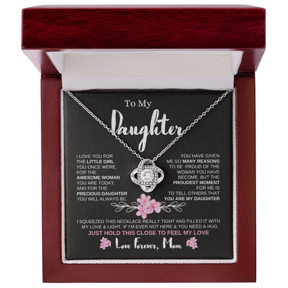 To My Daughter | Love Knot Necklace | Necklace For Daughter | From Mom | To Daughter