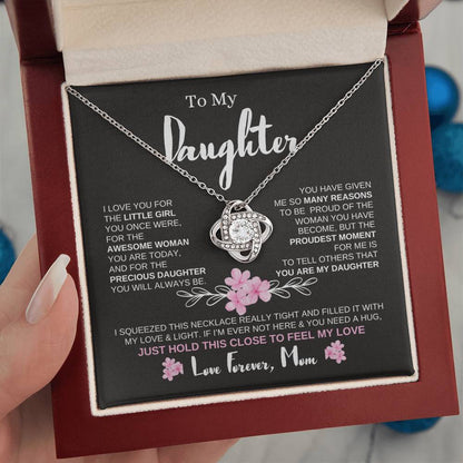 To My Daughter | Love Knot Necklace | Necklace For Daughter | From Mom | To Daughter