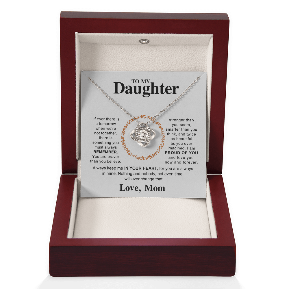 Always In Your Heart Love Knot Necklace Gift