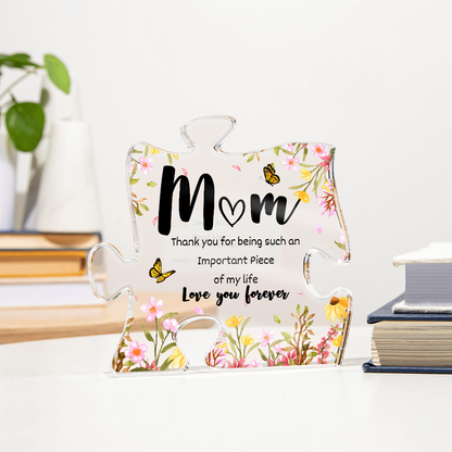 Mom Puzzle Piece Acrylic Plaque – A Beautiful Mother's Day Gift