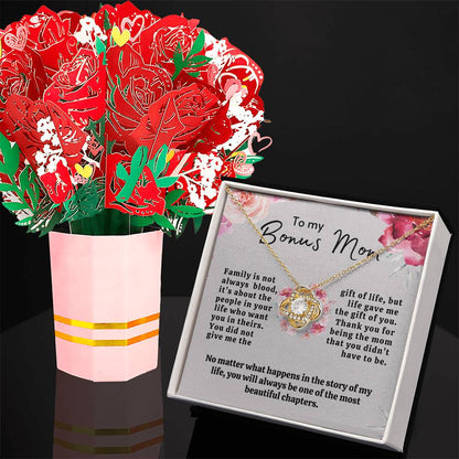 To My Bonus Mom | Mother's Day Gift | Love Knot Necklace | Bonus Mom Gift