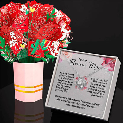 To My Bonus Mom | Mother's Day Gift | Love Knot Necklace | Bonus Mom Gift