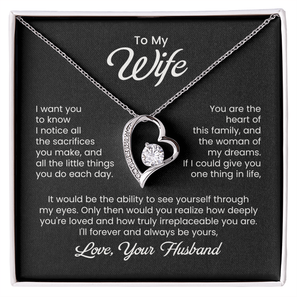 To My Wife Heart Of Our Family Necklace