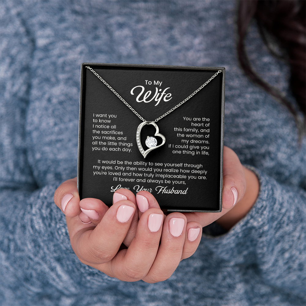 To My Wife Heart Of Our Family Necklace