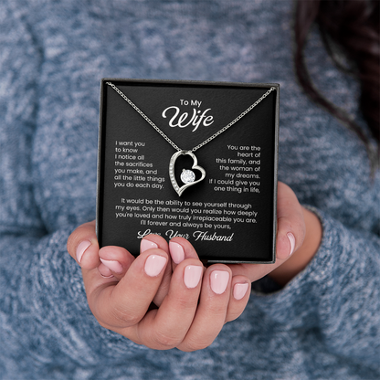 To My Wife Heart Of Our Family Necklace