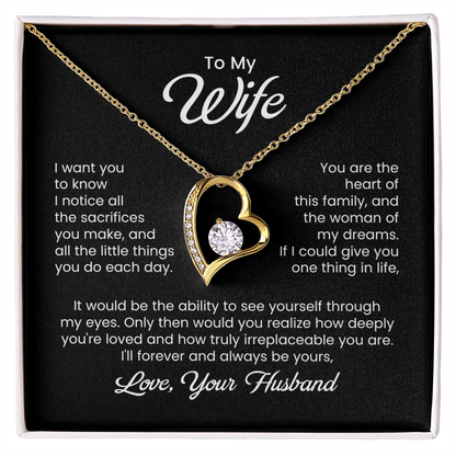 To My Wife Heart Of Our Family Necklace