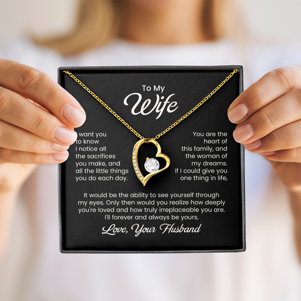 To My Wife Heart Of Our Family Necklace