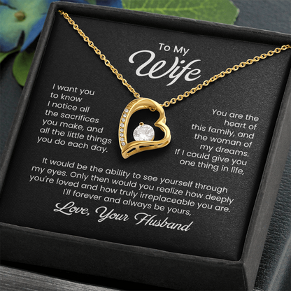 To My Wife Heart Of Our Family Necklace