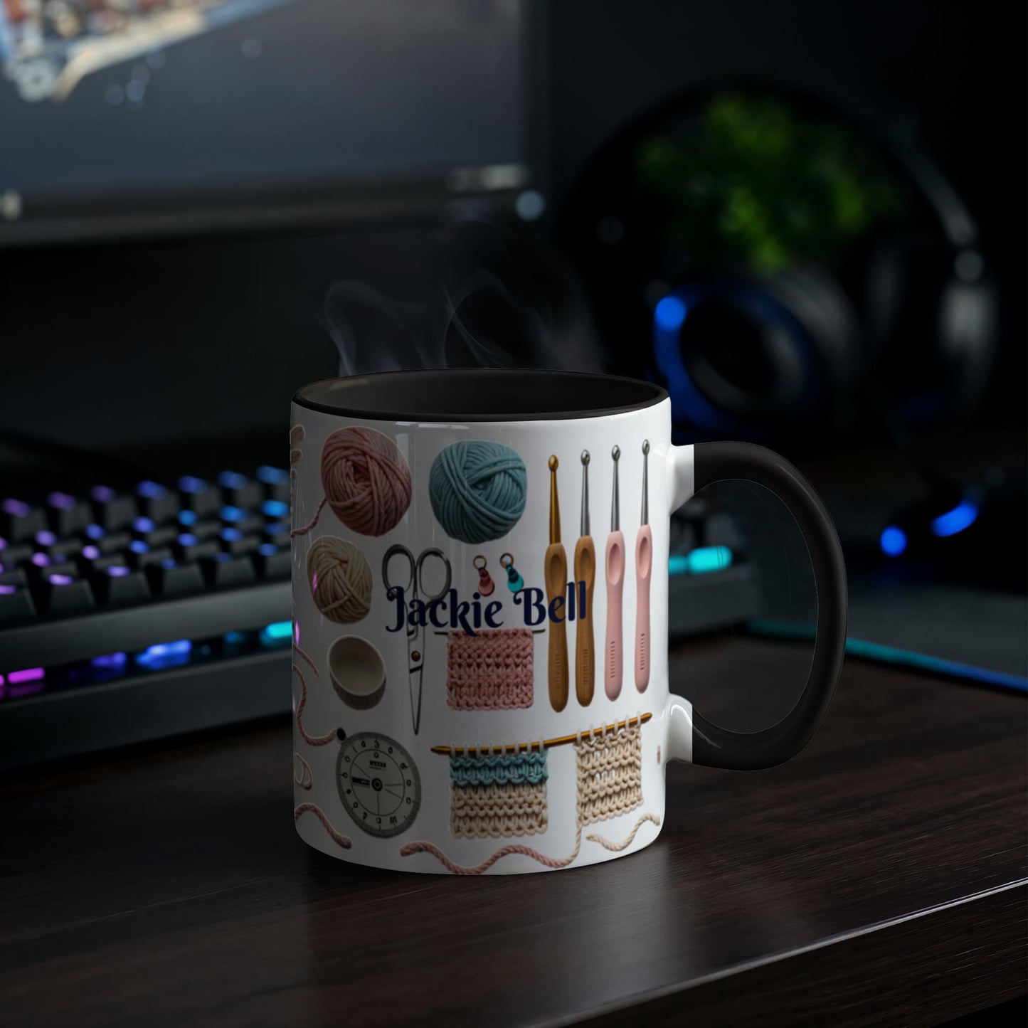 Personalized Crochet Tools Mug For Yarn Lovers