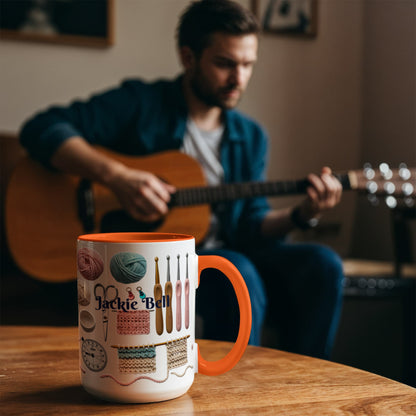 Personalized Crochet Tools Mug For Yarn Lovers